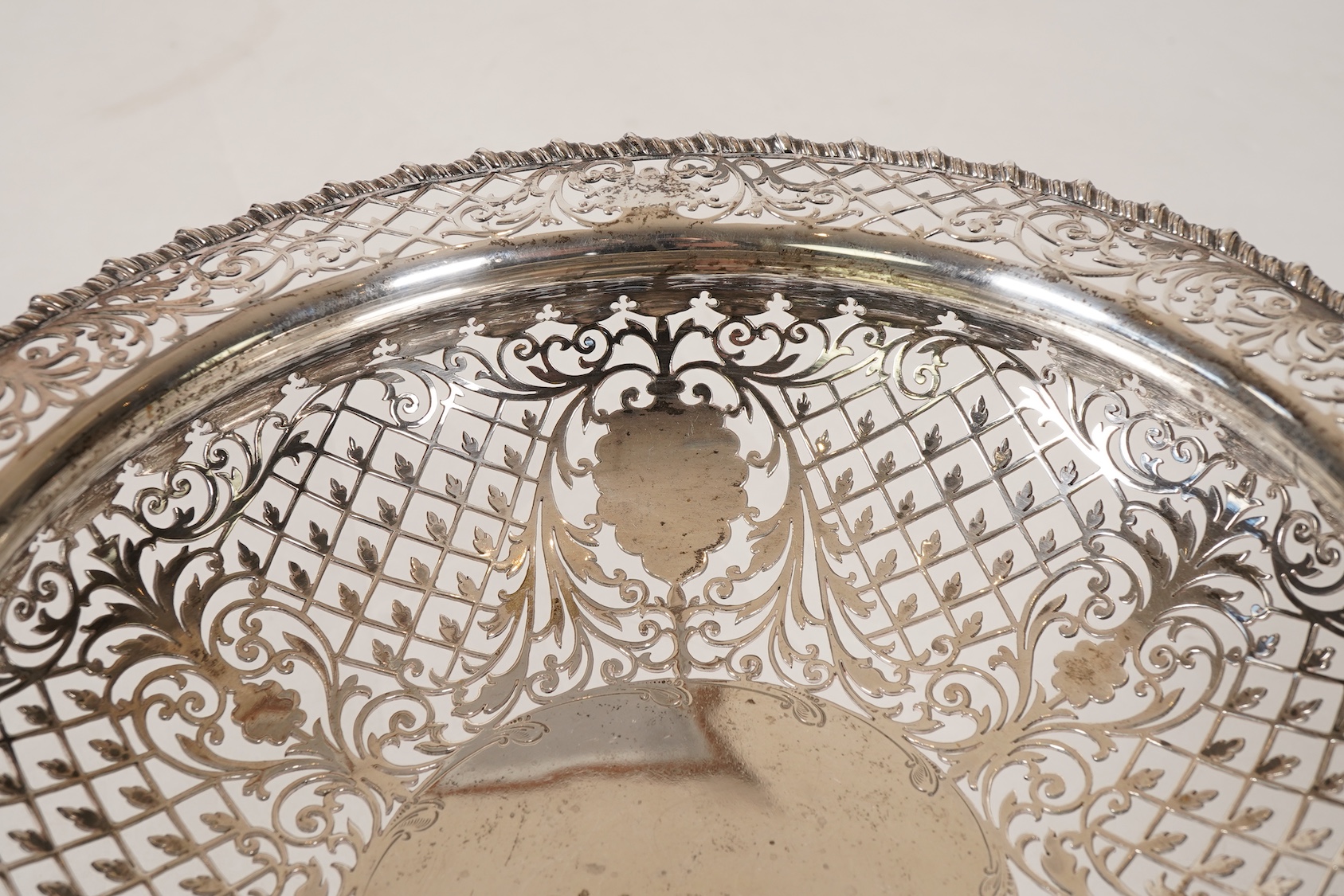 An Edwardian pierced silver comport, by James Dixon & Sons